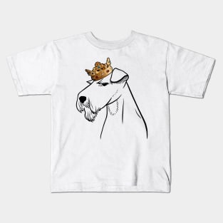 Welsh Terrier Dog King Queen Wearing Crown Kids T-Shirt